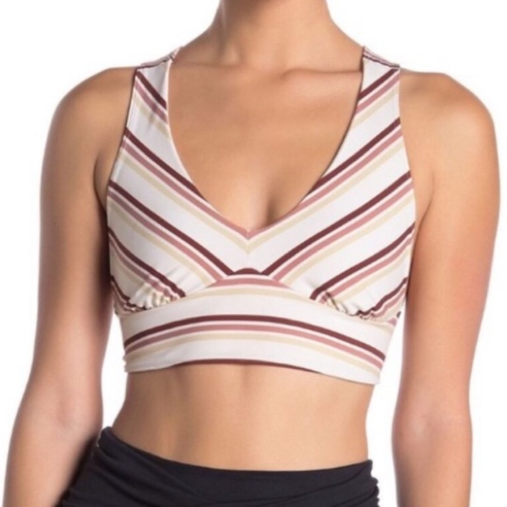 FREE PEOPLE FP Movement NEW Striped Sports Bra NEW Size M